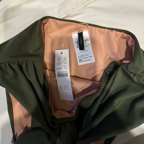 New with tags- JCrew olive green high wasted bikini bottom. - Picture 4 of 5